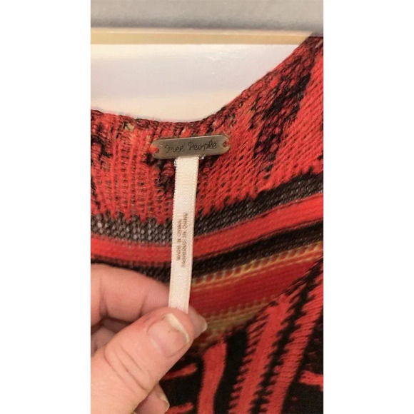 Free People Women's M Sleeveless Geometric Print Tank Top Multicolor - Picture 4 of 4